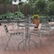 Flash Furniture Bellamy 23.75'' Silver Round Tempered Glass Metal Table TLH-070-1-SV-GG - alternate 1